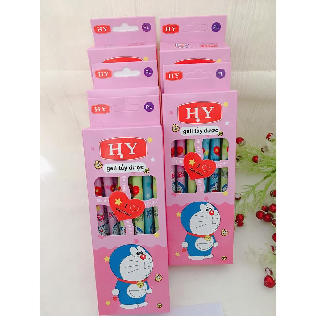 Combo 3 Hộp Bút bi xóa được mực Tím mẫu Doraemon - Hộp 12 cây