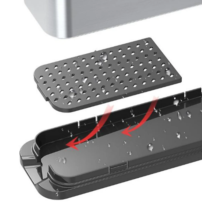 Kệ Để Dao Đũa, Muỗng Nhà Bếp Đa Năng Có Khay Hứng Nước Tiện Lợi, Chất Liệu Inox 304 Cao Cấp Không Gỉ, Kiểu Dáng Sang Trọng