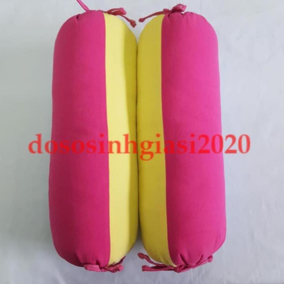 Bộ 2 Gối Ôm gòn phối 3 màu cotton cho bé 40cm