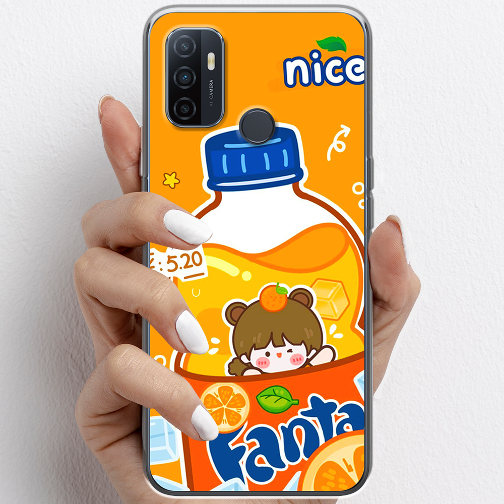 Ốp lưng cho Oppo A53, Oppo A93 nhựa TPU mẫu Nước cam