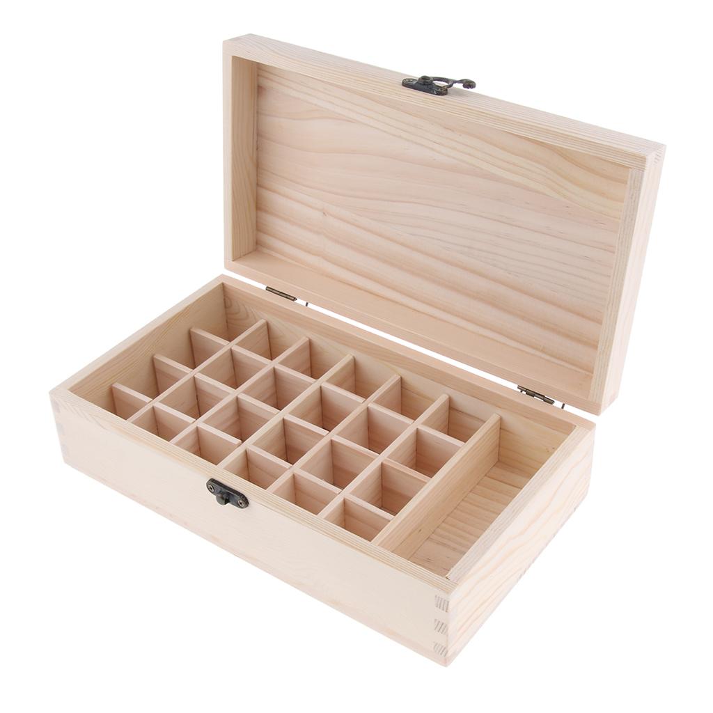 25 Slots Essential Oil Wooden Box Storage Case Organizer Protector Container