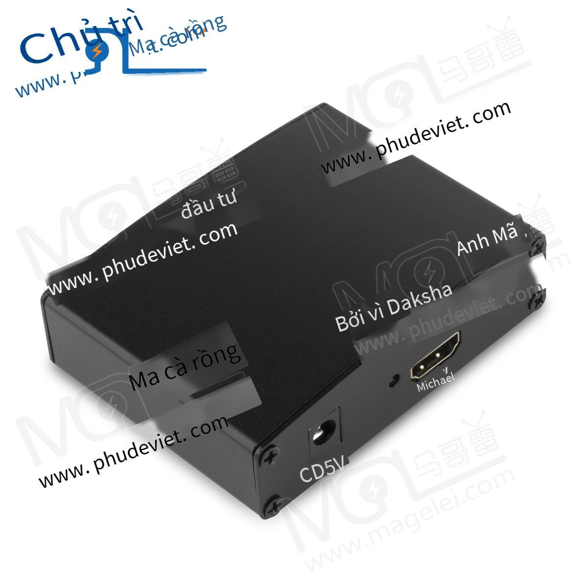 Bộ chuyển đổi VGA sang HDMI kiểu mới nhất VGA sang HDMI VGA + R/L sang HDMI với hộp chuyển đổi TV âm thanh