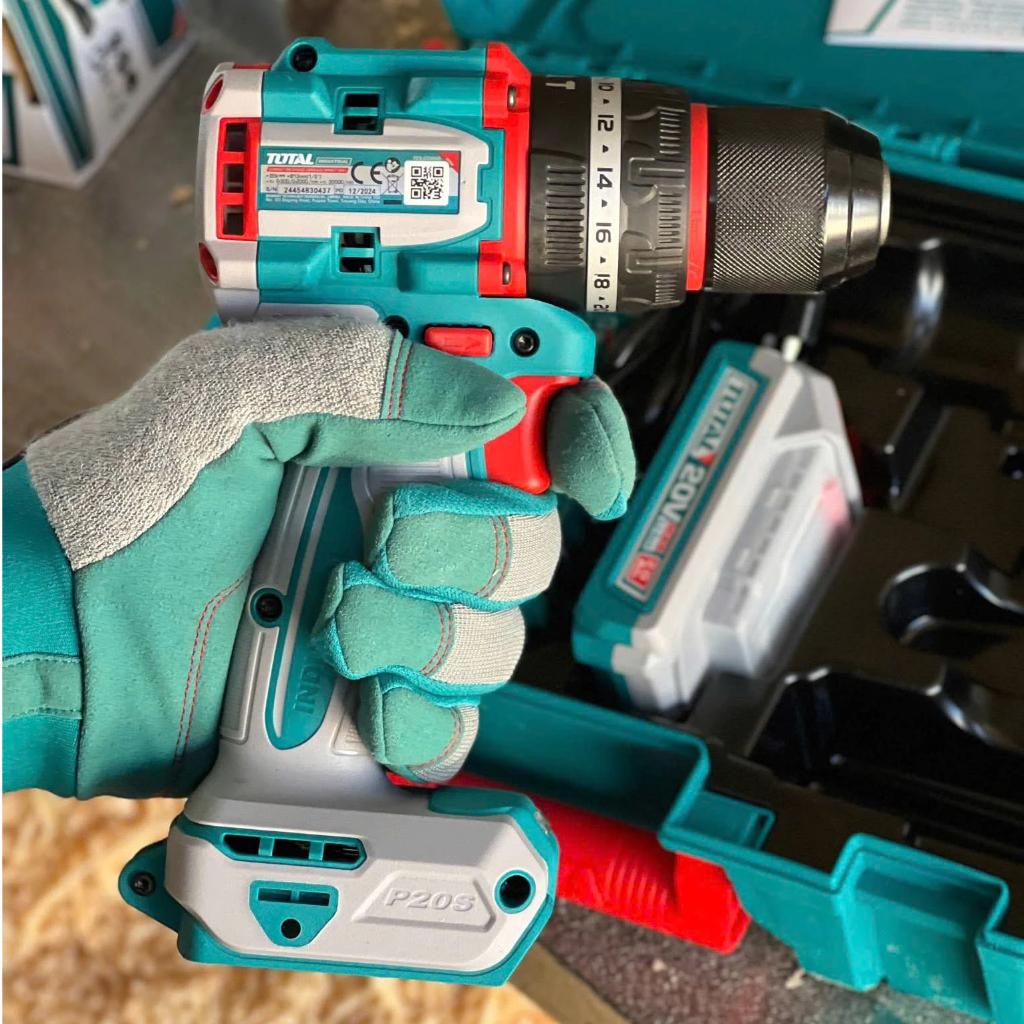 MÁY KHOAN BÚA KHÔNG CHỔI THAN DÙNG PIN 20V 96NM TOTAL TIDLI20968 - HÀNG CHÍNH HÃNG