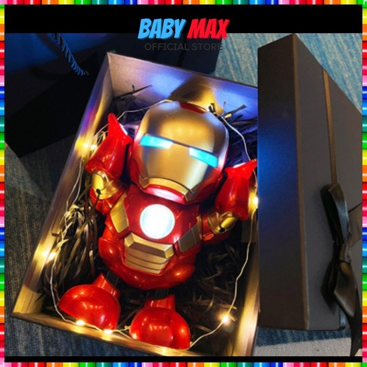 Iron man robot nhảy múa phát sáng theo nhạc giải trí cho bé đồ chơi trẻ em