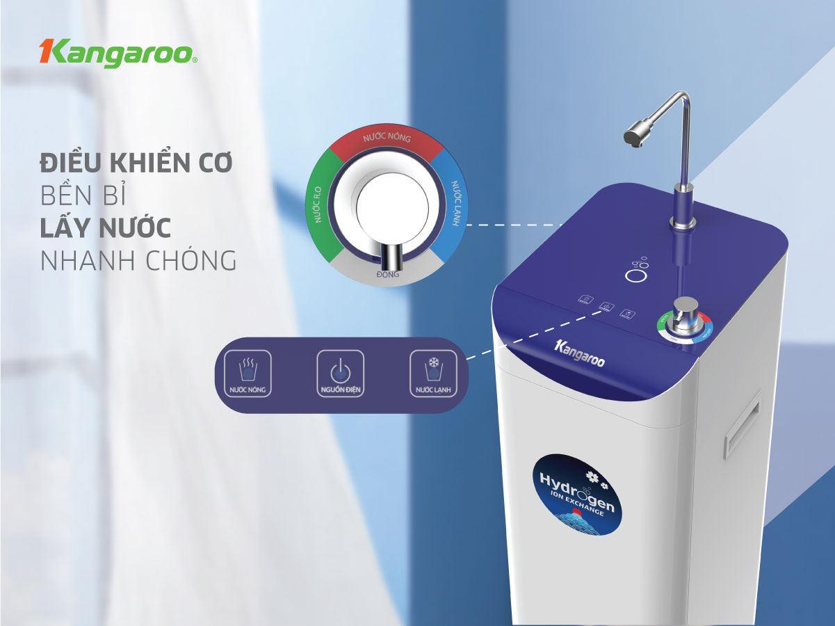 Máy Lọc Nước Kangaroo Hydrogen Slim Nóng Lạnh KG10A7S - Hàng Chính Hãng