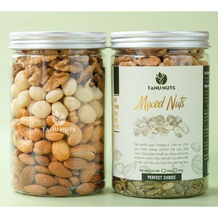 Hạt mix 4 hạt Cashew Hũ 500gr - TANU NUTS