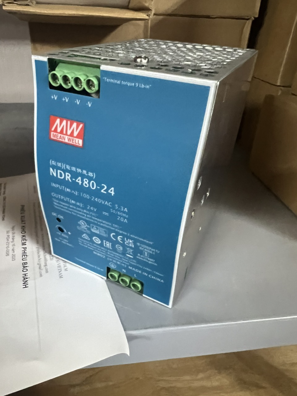 Nguồn Meanwell Din rail NDR-480-24 Hàng Nhập Khẩu