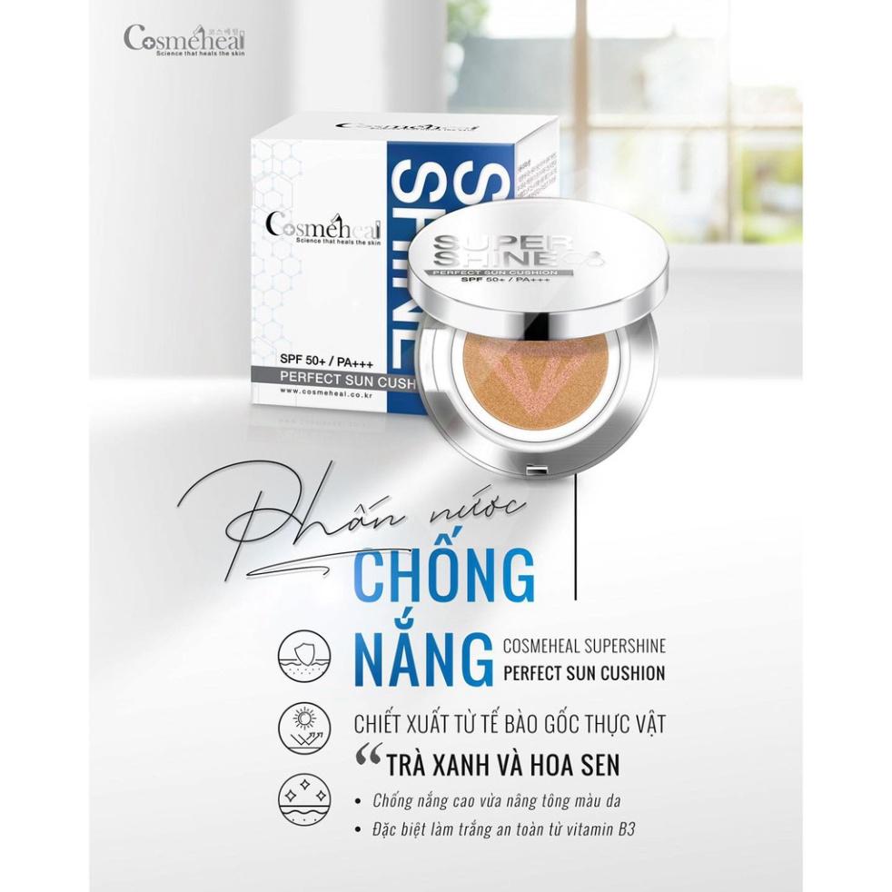 Phấn Nước COSMEHEAL Perfect Sun Cushion SPF50+/PA+++ Chống Nắng Bên Ngoài, Dưỡng Ẩm Bên Trong, Mỏng Nhẹ Không Bít Tắc.