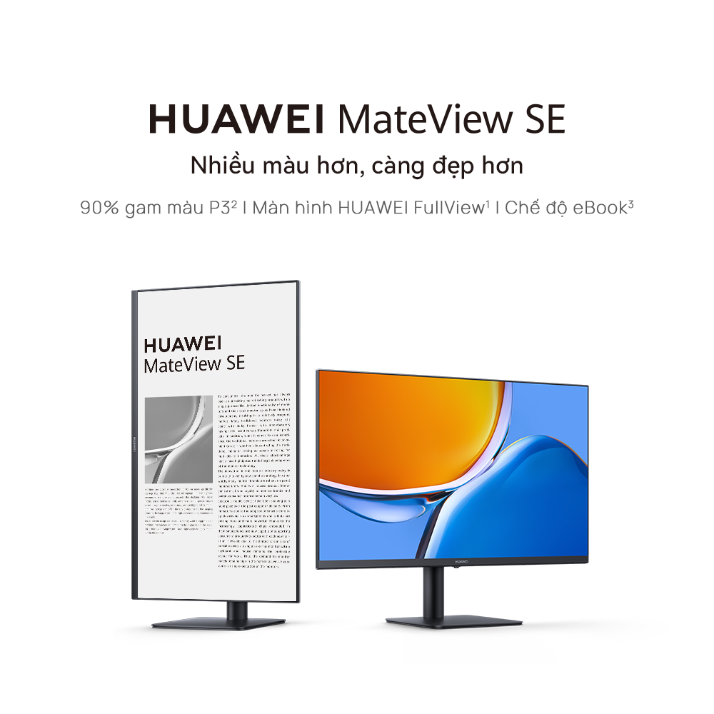 Màn Hình HUAWEI MateView SE | 23.8&quot; | 90% gam màu P3 | Màn hình HUAWEI FullView | Chế độ eBook | Hàng Chính Hãng