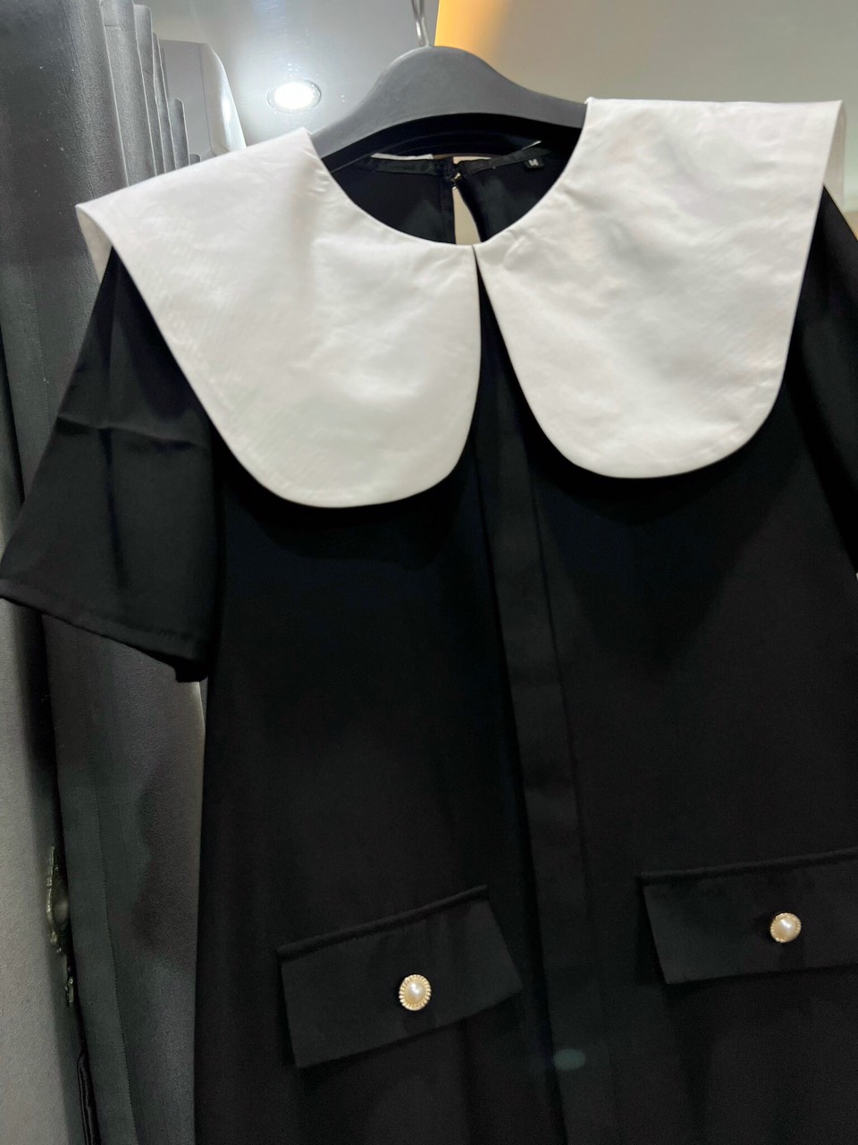 Váy Đầm Bầu Công Sở Cao Cấp Hàng Thiết Kế Azuno AZ13 Dáng Dài Qua Gối Chất Liệu Chéo Hàn Cực Mát