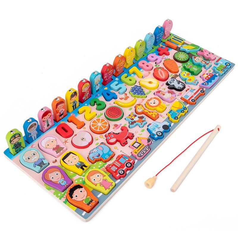 Đồ Chơi Phát Triển Kĩ Năng Tổng Hợp - Câu Cá, Nhận Biết Số Đếm Hình Khối (Từ 2-4 Tuổi) - Vận Chuyển Miễn Phí Toàn Quốc