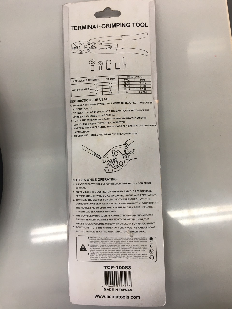 Kềm bấm Cote Licota số 8 TCP-10088 cao cấp