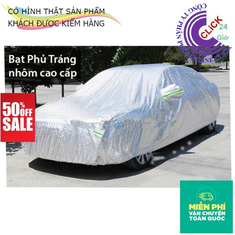 Bạt Phủ Ô Tô Tráng Nhôm - Chống Nắng - Chống Nóng- Chống Mưa- Chống Xước- Kháng Trộm Gương Xe - Hàng Cao Cấp