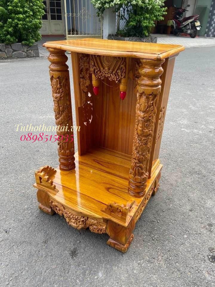 Bàn thờ thần tài ông địa 42 x 68CM, ngăn kéo bệ