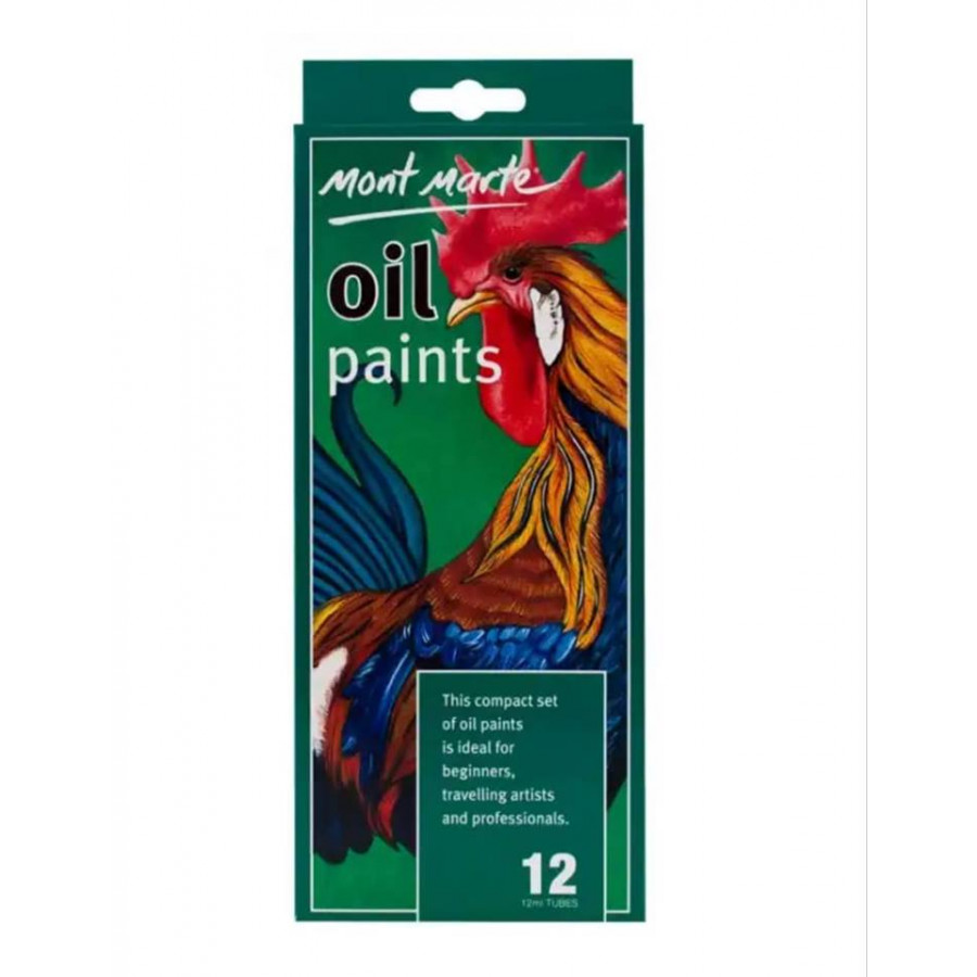 Màu Sơn Dầu Oil Paints Mont Marte Bộ 12ml X 12 Màu