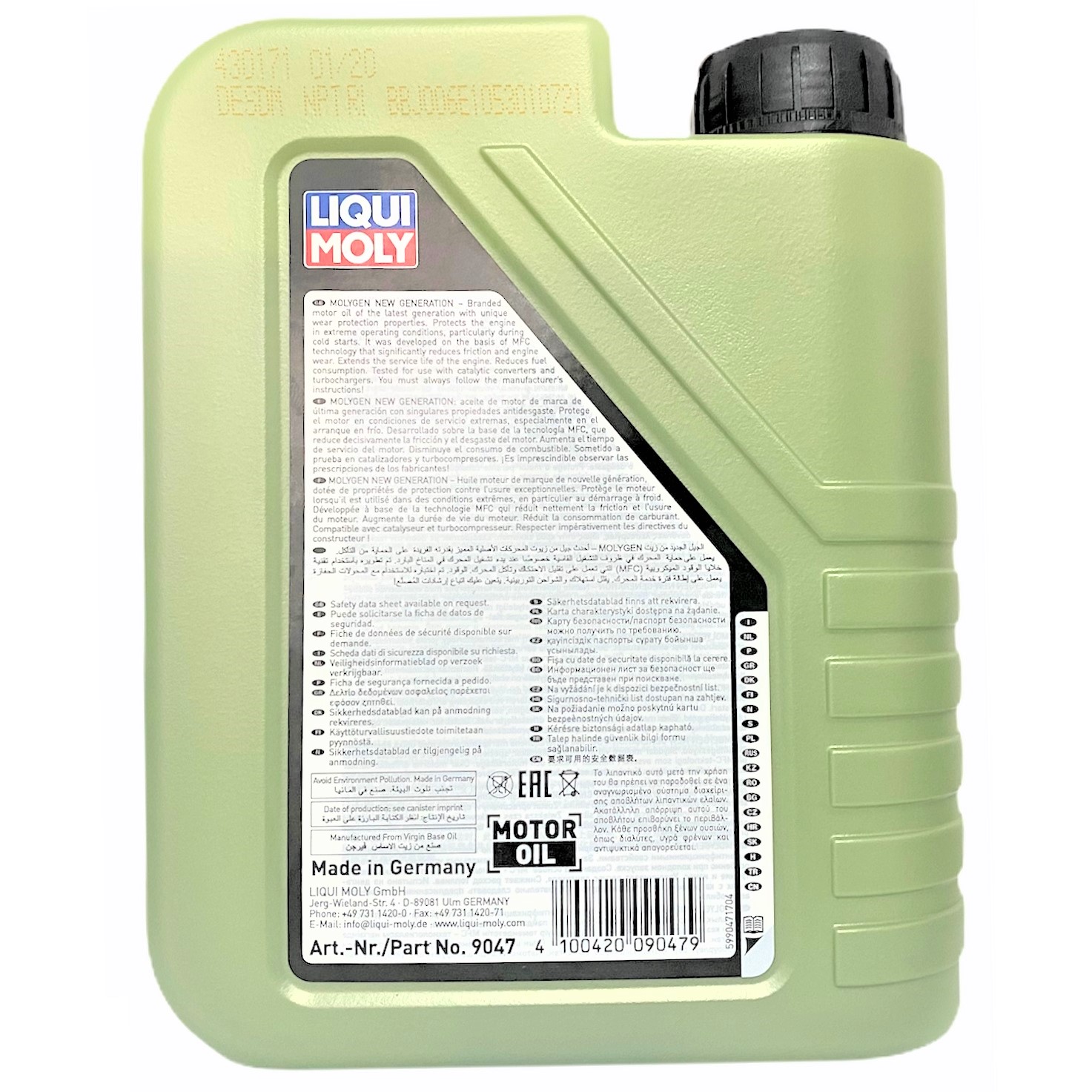 Dầu nhớt tổng hợp xe ga Molygen Liqui Moly 1L 5W40 - Tặng kèm 1 khăn lau chuyên dụng 3M màu ngẫu nhiên