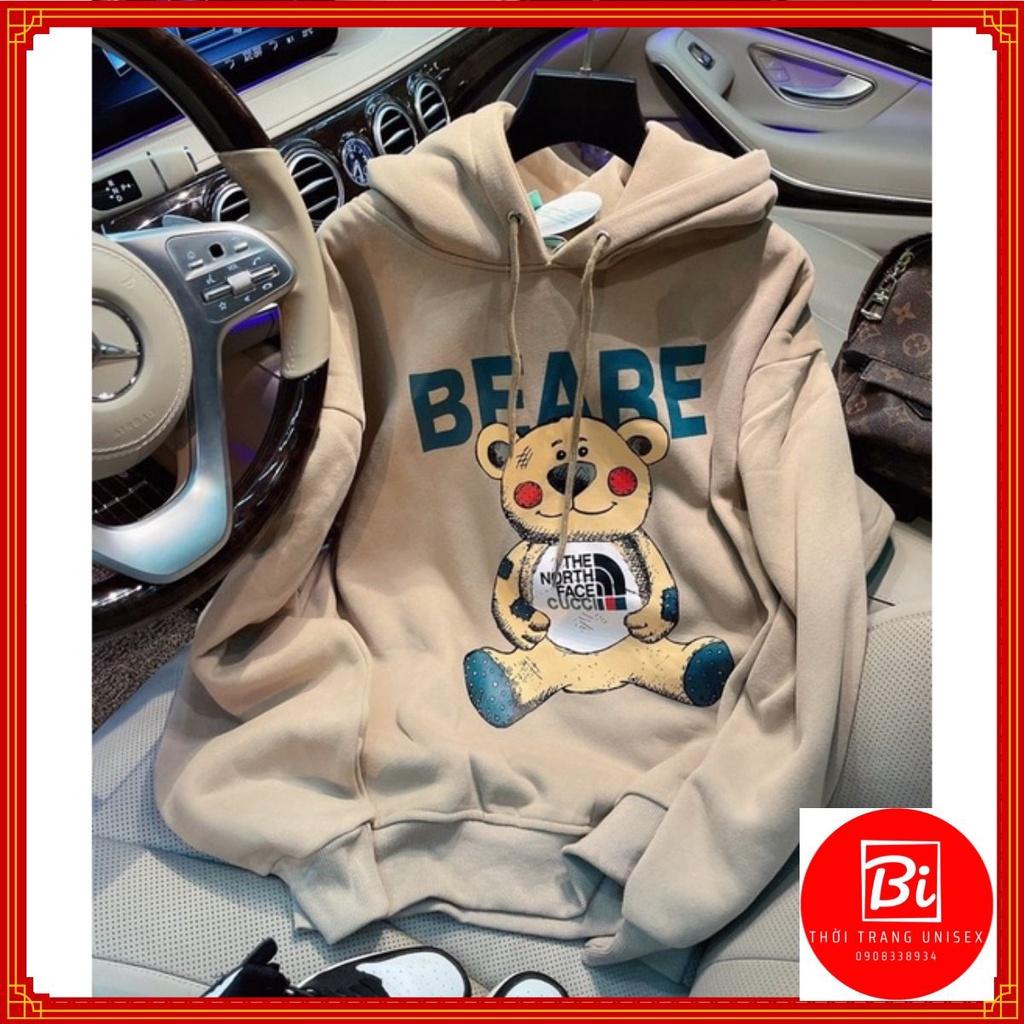 Áo Hoodie BEARE_ Tay Cánh Dơi Phồng Phom Rộng_Chất Nỉ Bông Ngoại Nhập Không Xù Lông_Hàng May 2 Lớp Nón Siêu Kute