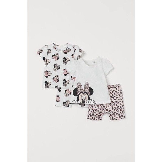 SET 2 BỘ BÉ GÁI NGẮN TAY COTTON THUN MỀM HỌA TIẾT MICKEY VẢI XUẤT DƯ THOÁNG MÁT, THẤM HÚT MỒ HÔI TỐT