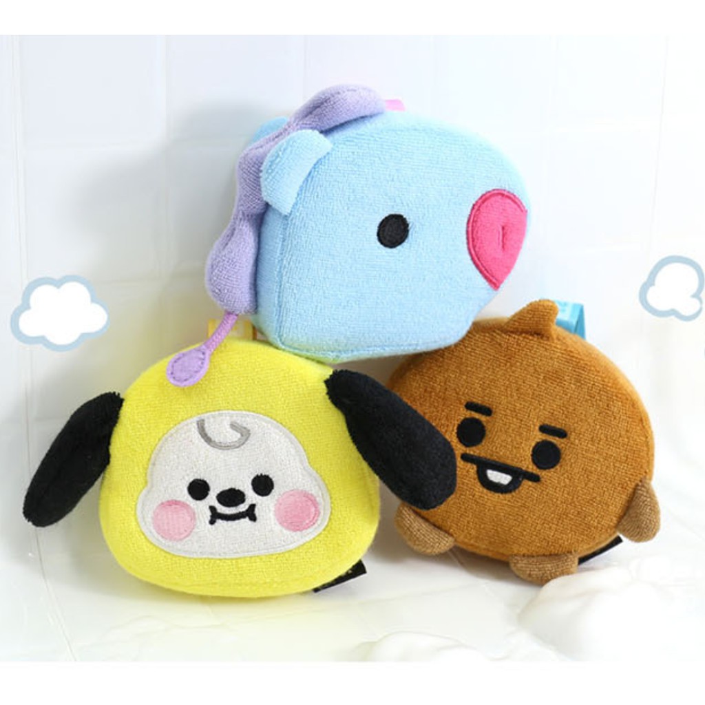 BÔNG TẮM TẠO BỌT TẨY DA CHẾT BT21 BABY BOWL SHOWER SPONGE BATH- HÀNG CHÍNH HÃNG