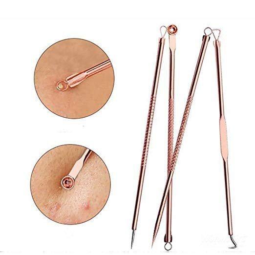 Bộ 4 Cây Nặn mụn 2 Đầu Nặn Mụn Đầu Đen Chuyên Dụng Cao cấp H028