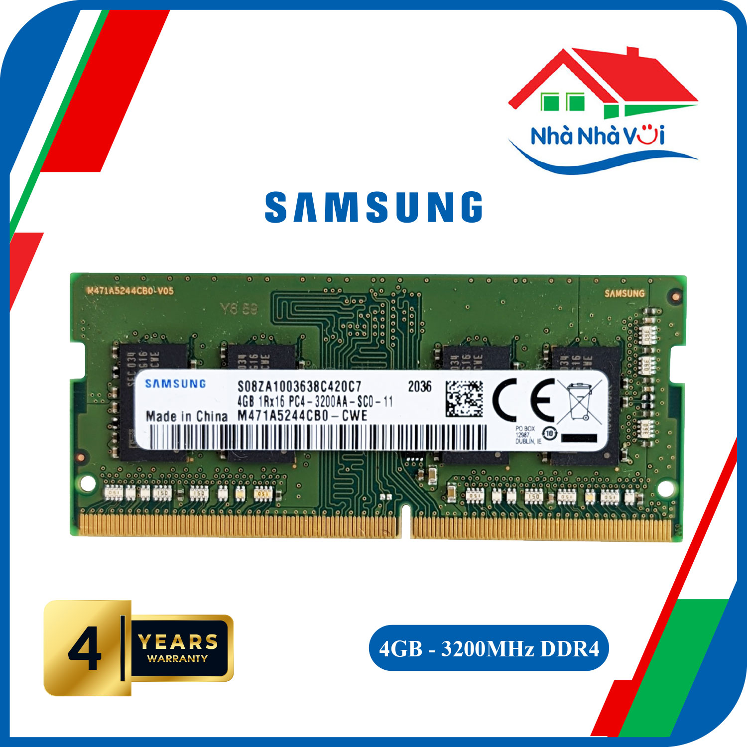 RAM Laptop Samsung 4GB DDR4 Bus 3200 - Hàng Nhập Khẩu