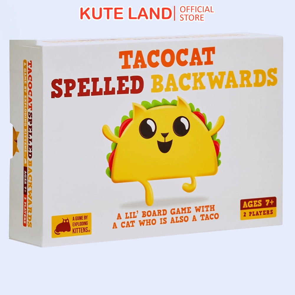 Bộ Board Game Mèo Nổ Tiếng Anh Exploding Kittens LLC Tacocat Spelled Backwards Family Card Game