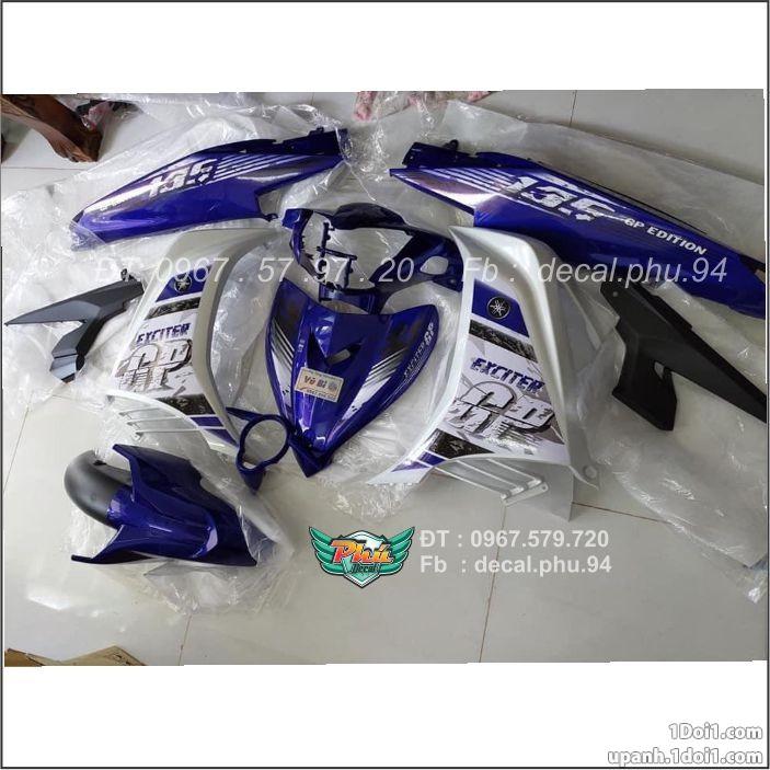 Tem rời Exciter 135 Xanh Trắng Gp