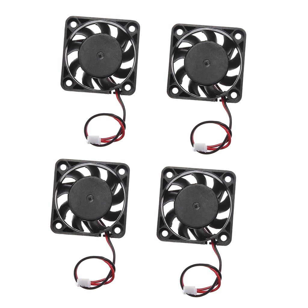 4 Miếng 12V 2Pin 40mm Mini 4cm Quạt Máy Tính Im Lặng Quạt Làm Mát Máy Tính