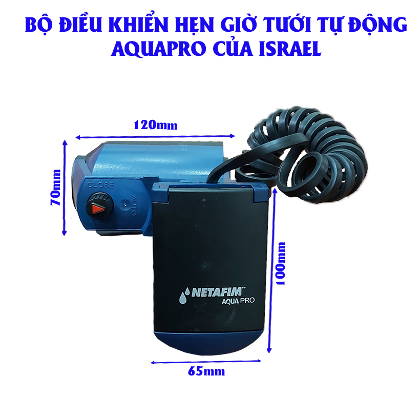 Bộ Hẹn Giờ Tưới Cây Tự Động nhập khẩu Israel dùng pin Hiệu Aquapro nhỏ gọn và tiết kiệm thời gian tưới hàng ngày (Van điều khiển tưới cây tự động)