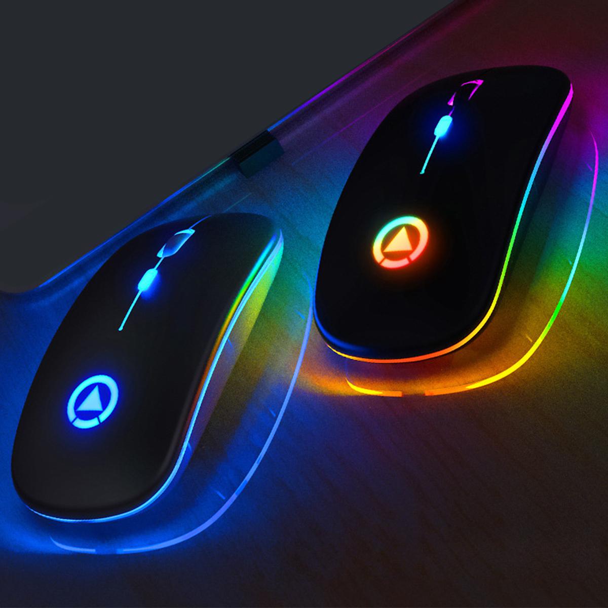 Chuột Không Dây RGB Bluetooth Máy Tính Chơi Game Im Lặng Sạc Thiết Mause Có Đèn LED Backlit USB Chuột Cho Máy Tính Laptop