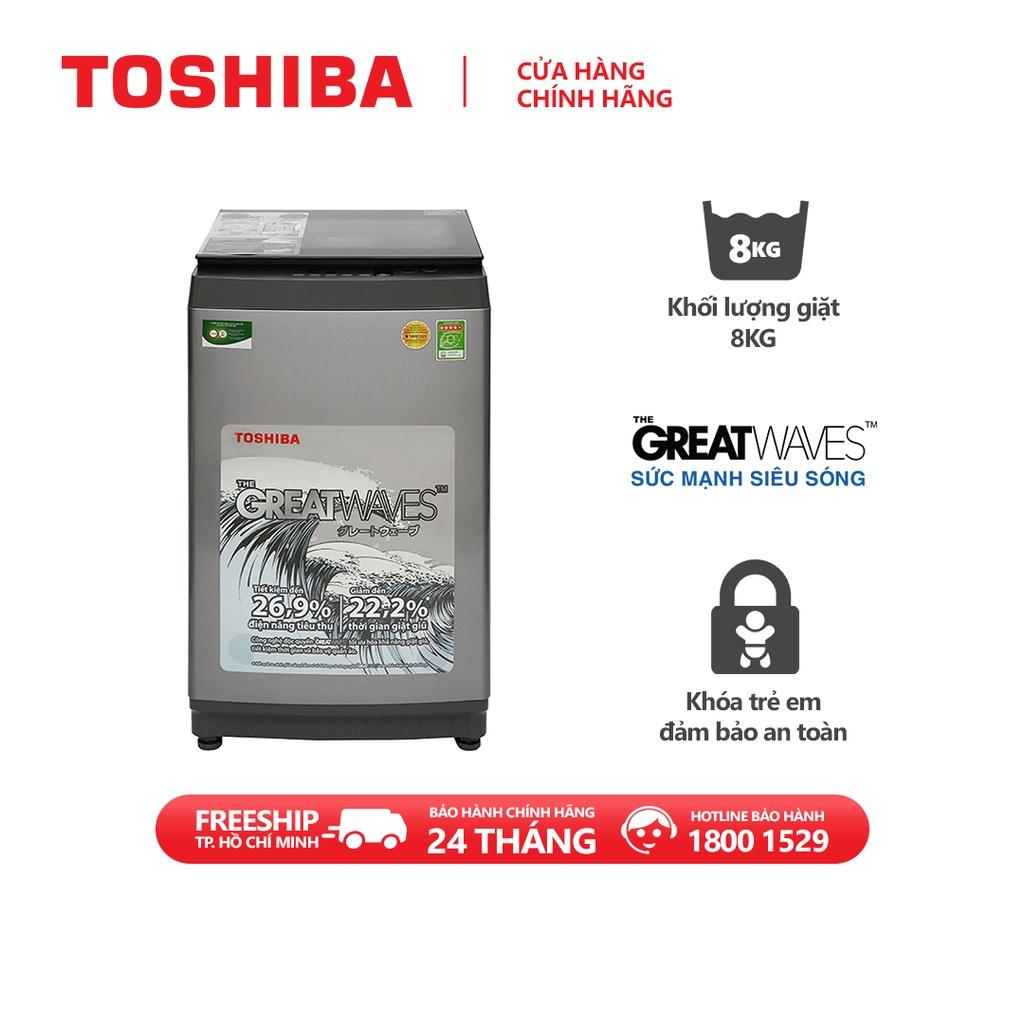 Máy giặt Toshiba 8kg AW-K905DV(SG) - Xuất xứ Thái Lan - Hàng chính hãng, chỉ giao Hồ Chí Minh
