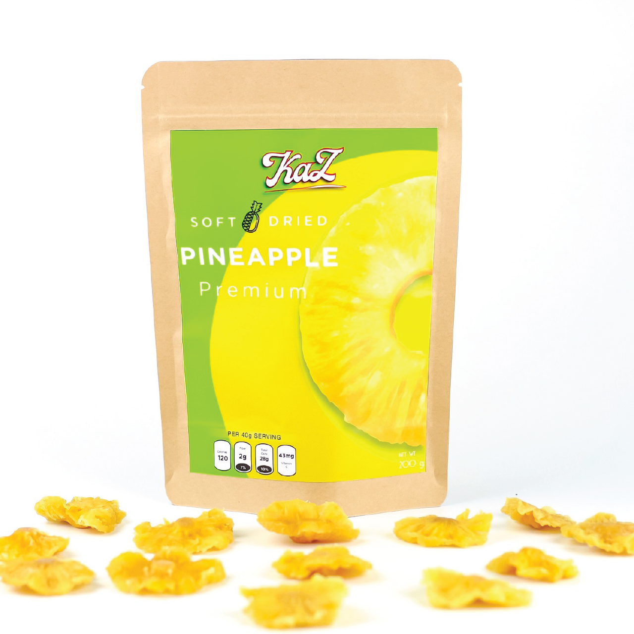 Thơm Sấy Dẻo Kaz 200g - Soft Dried Pineapple