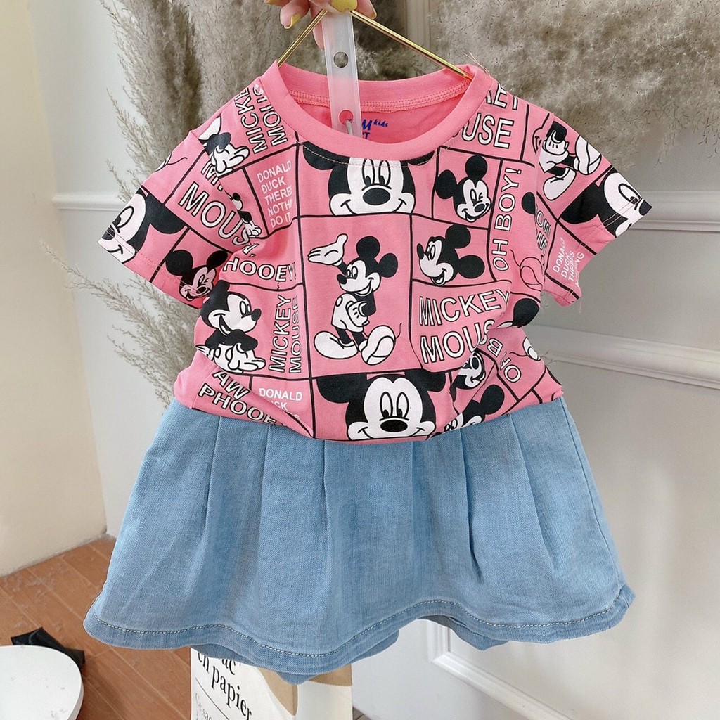 SET VÁY MICKEY BÉ GÁI TỪ 12 - 22KG HÀNG THIẾT KẾ CAO CẤP