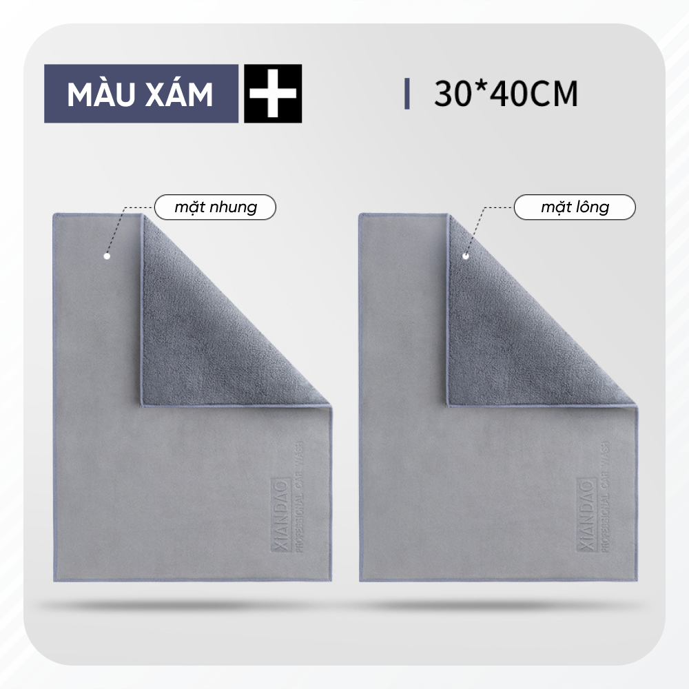 Khăn Lau Xe Chuyên Dụng Siêu Thấm Khăn Lau Bếp Lau Kính Microfiber Cao Cấp Mềm Mịn Thấm Hút