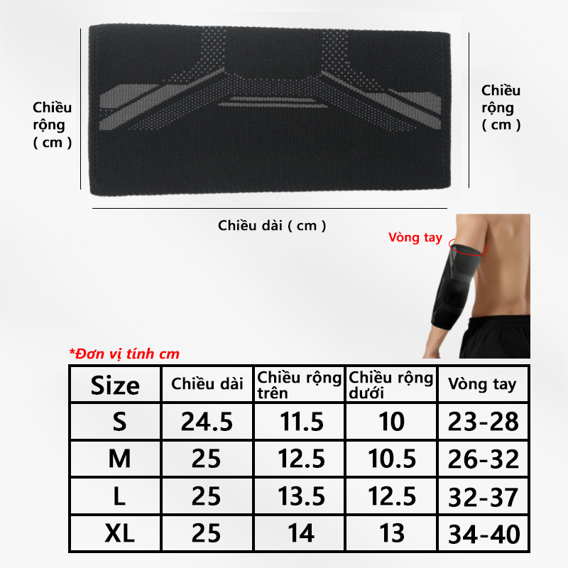 Băng quấn xỏ bảo vệ khủy tay khỏi chấn thương , lệch khớp CLEACCO BORO SPORT HS083