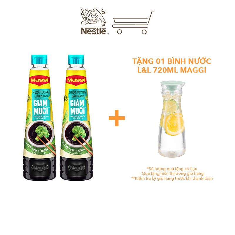 Combo 2 chai Nước tương MAGGI Đậu Nành Giảm Muối