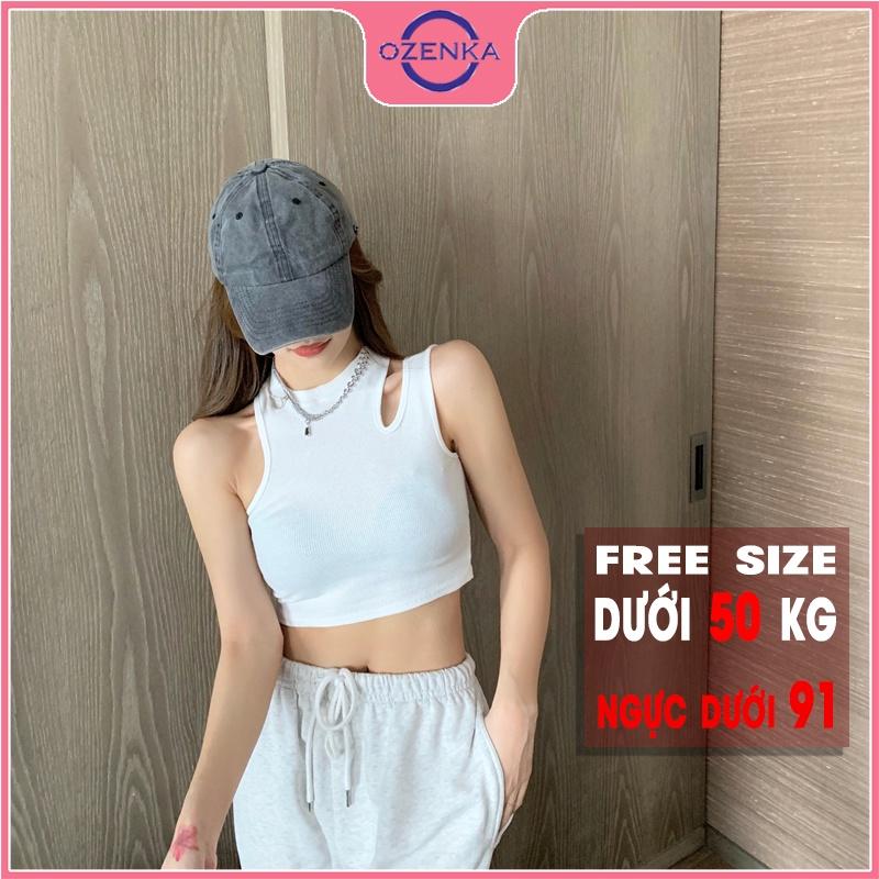 Áo croptop sát nách sẻ vai nữ, áo balo kiểu nữ không tay ôm body sang chảnh thun gân 100% cotton đen trắng đẹp