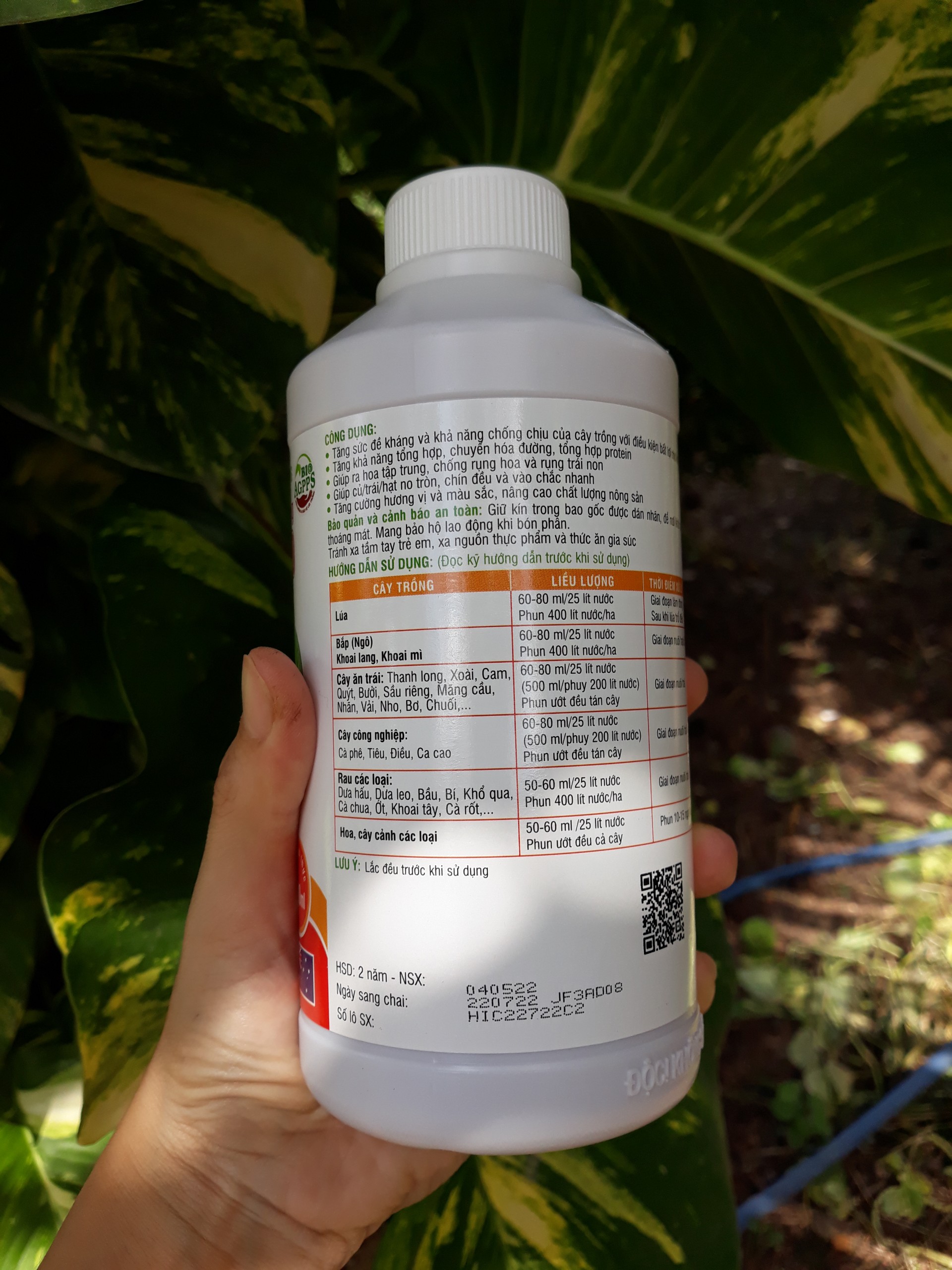 Phân bón lá siêu kali hữu cơ cao cấp Hi-Potassium C30 chai 500ml (công ty CP tập đoàn Lộc Trời) tăng độ ngọt, màu sắc, chống rụng hoa, trái non
