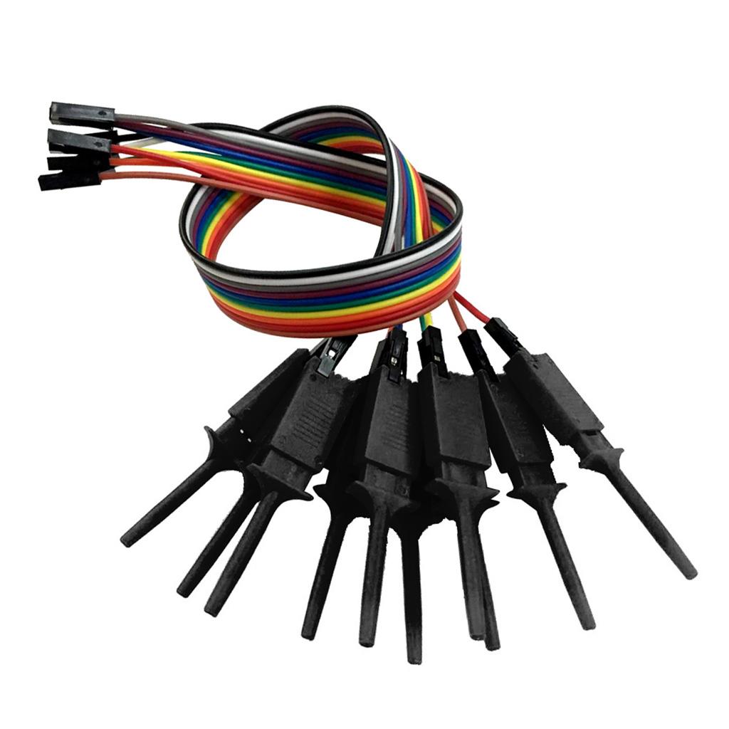 20 Pieces Logic Analyzer Cable Probe Test Hook Clip Line White+Black