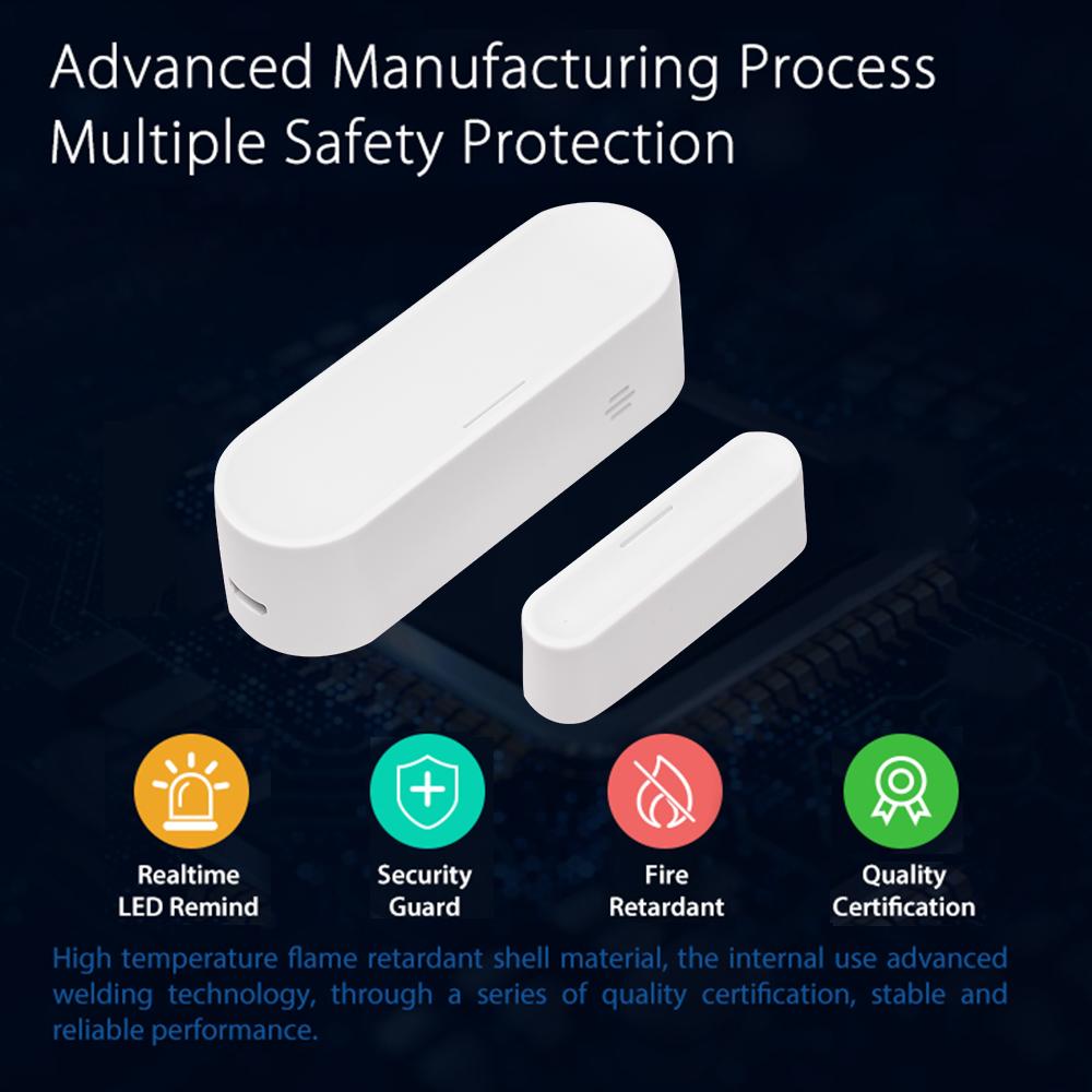 Cảm biến cửa sổ thông minh, bảo mật nhà với ứng dụng điện thoại thông báo điều khiển từ xa Alexa Google Assistant