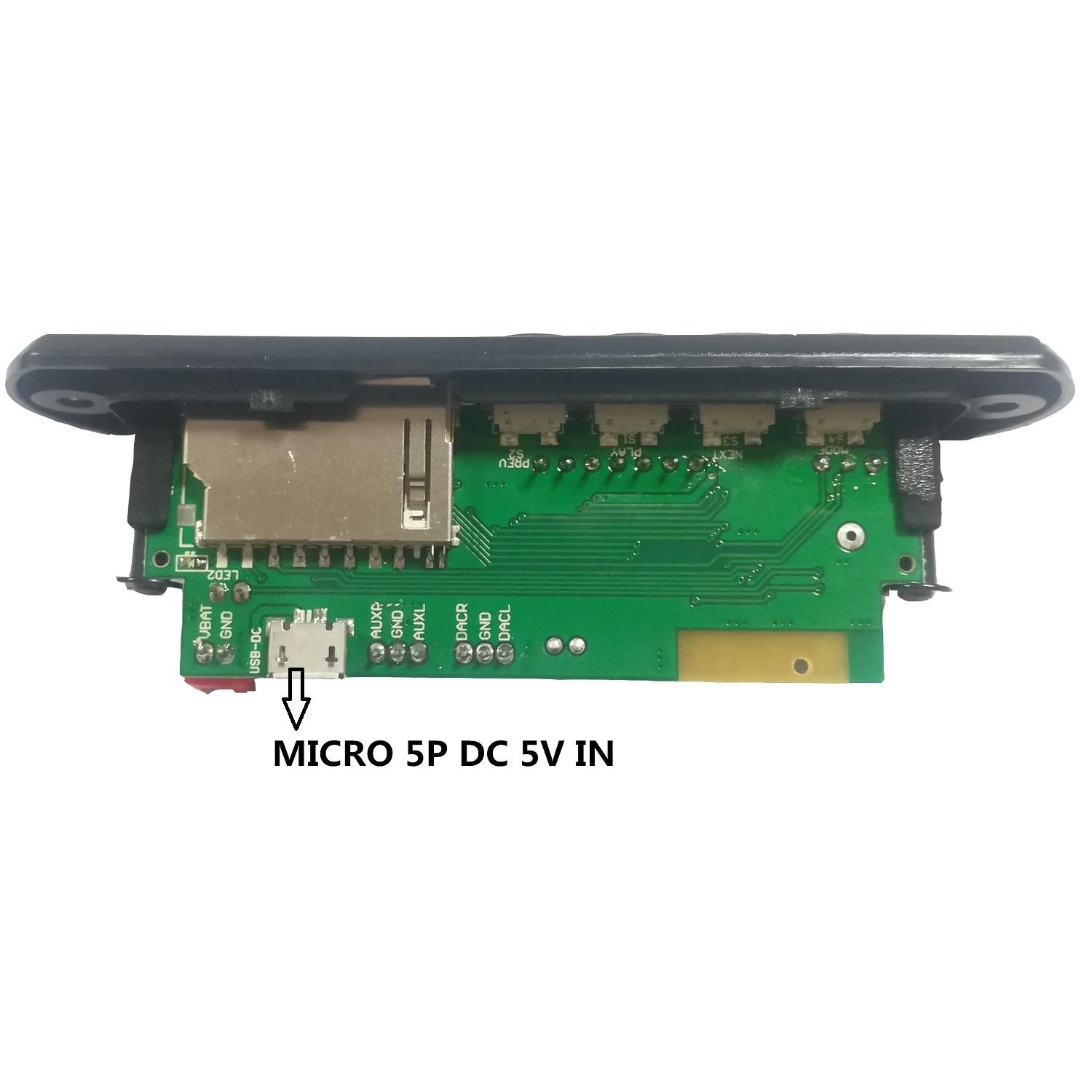 Âm Thanh DIY 12V Stereo Không Dây 5.2BT Người Chơi Xe Tay MP3 Bộ Giải Mã Đa Năng Bảng Giải Mã Màn Hình Màu Module