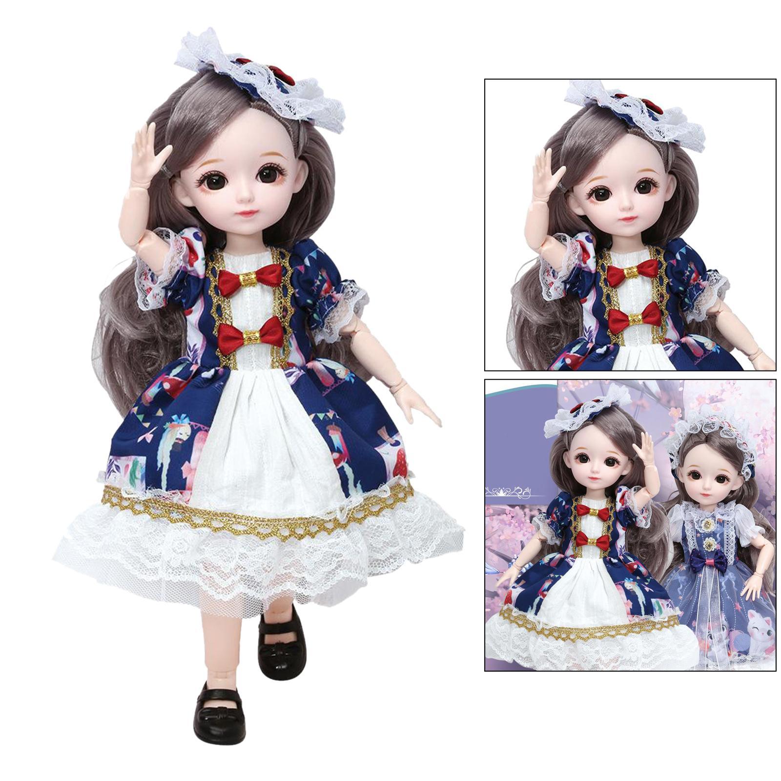 23 Flexible Ball Jointed BJD Girl Doll Kids Girl Pretend Play Toy Gift