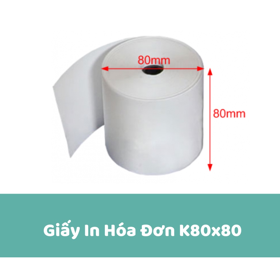 Giấy In Bill K80 - Giấy In Nhiệt K80 Đường Kính 80mm - Pos Ocha Hàng Chính Hãng