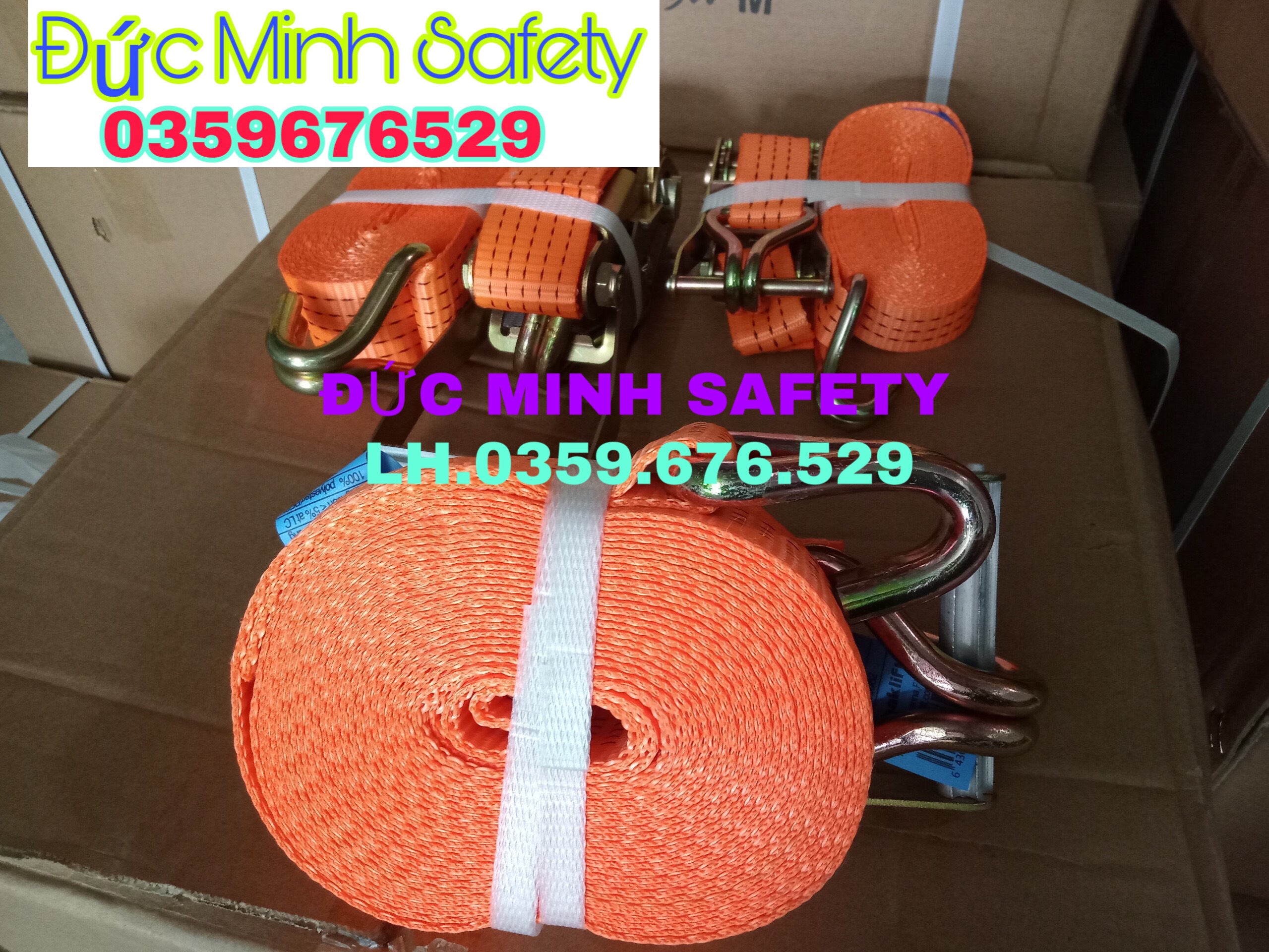 Dây tăng đơ chằng hàng bản 50mm dài 8m