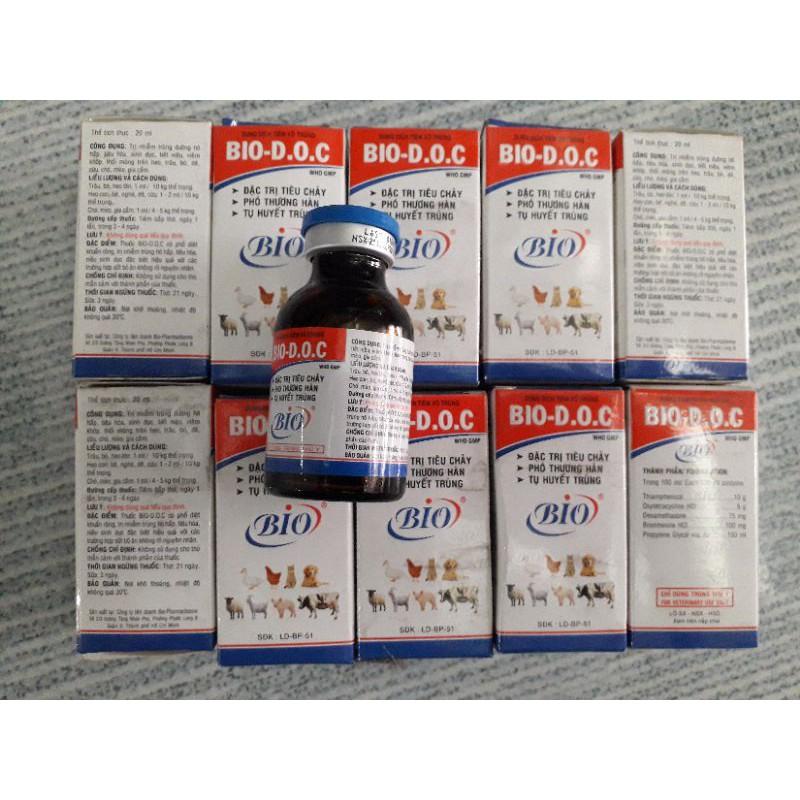 Bio DOC 20ml. chai chích viêm phổi, thương hàn heo, gà