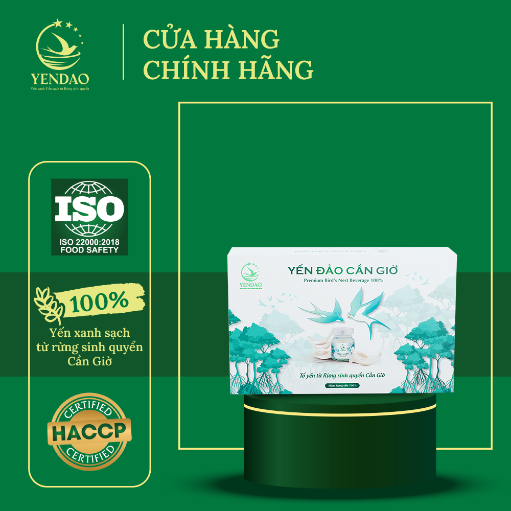 Yến Chưng Premium - Yến Chưng Tươi Từ Cần Giờ Tốt Cho Sức Khoẻ Hộp Cứng 8 Hũ