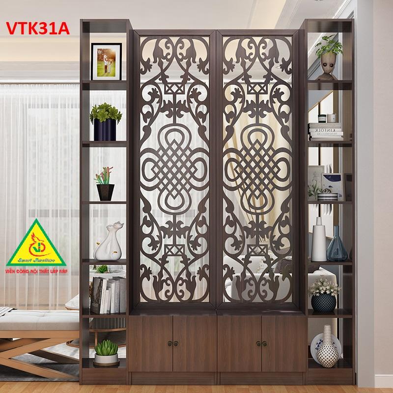 Tủ kệ trang trí kiêm vách ngăn phòng khách , nhà bếp VTK31A - Nội thất lắp ráp Viendong Adv