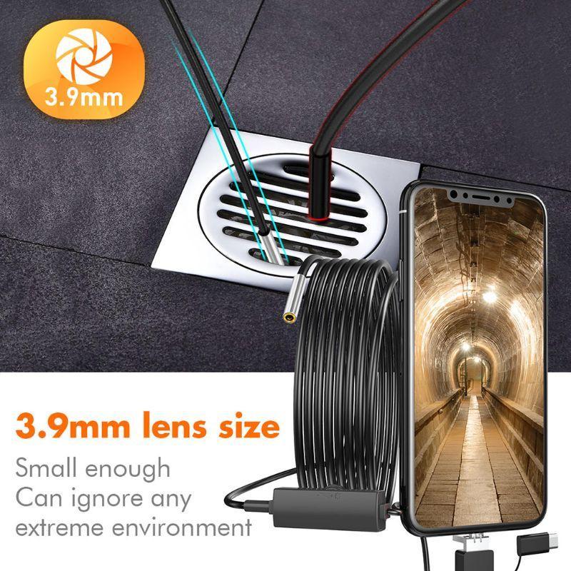 Camera Nội Soi 3 Trong 1 Chống Nước Ip67 3.9mm