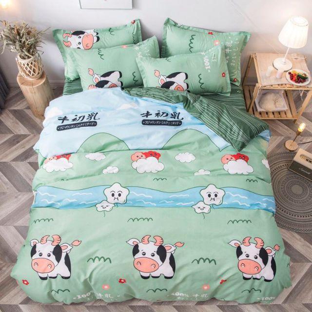 Sét Chăn Ga Gối Đệm Poly Cotton, Drap Ga Trải Giường