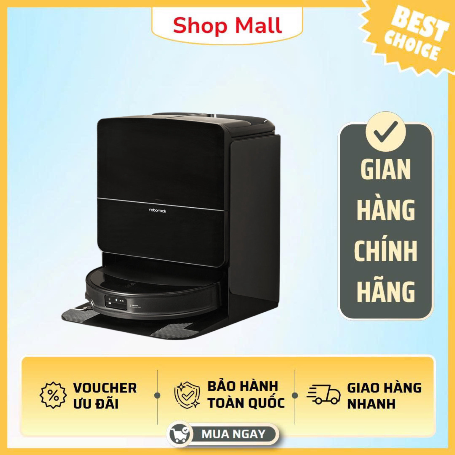 Robot hút bụi lau nhà Roborock Saros 10R – Hàng Chính Hãng